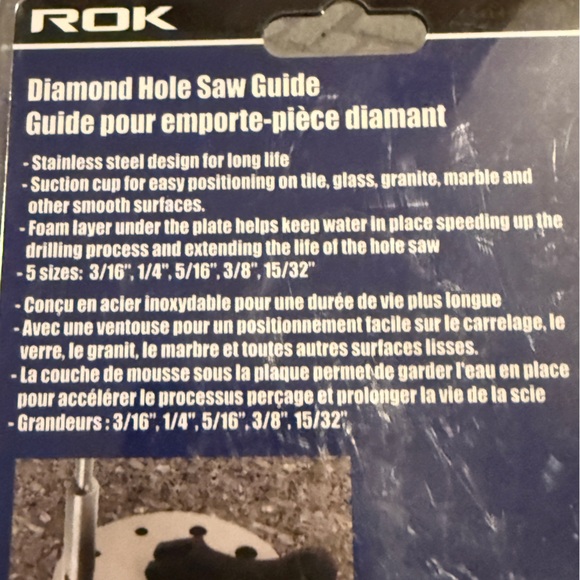 NEW ROK Diamond Hole Saw Guide - Picture 4 of 4